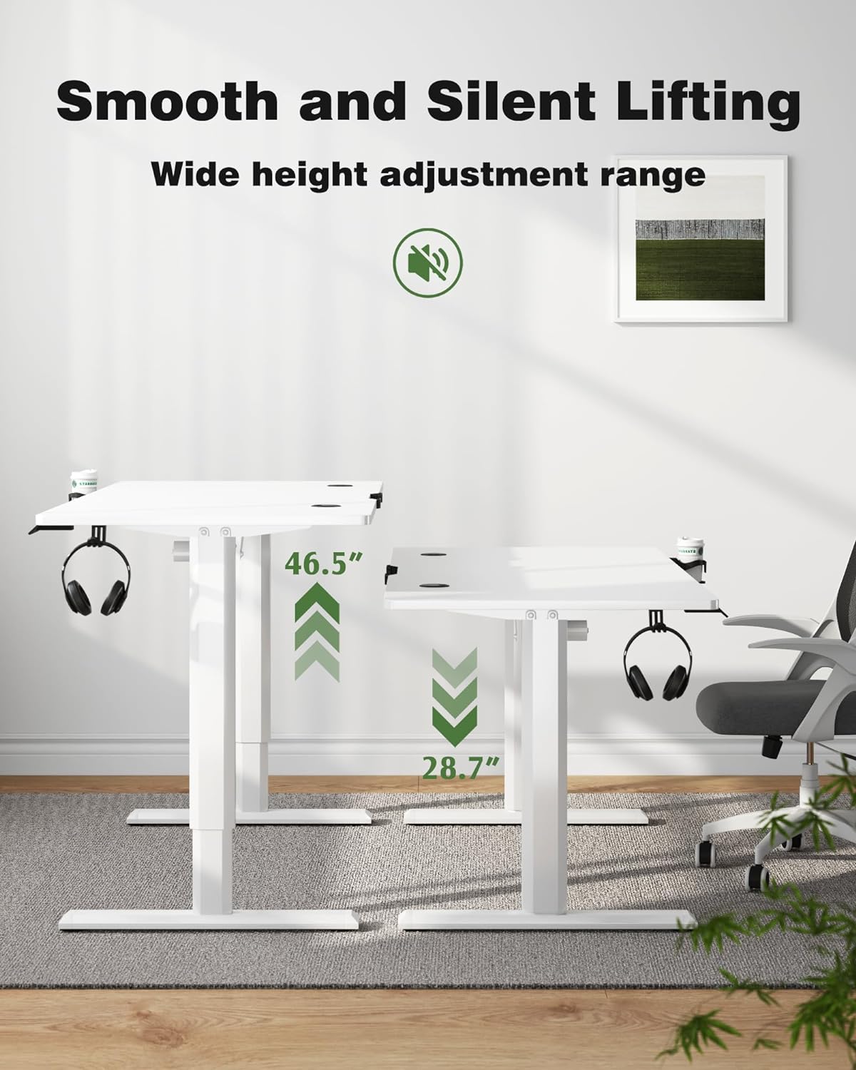 Mesa de altura ajustable eléctrica (55" X 24")