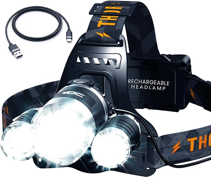 TDC Linterna Frontal Recargable, Modelo: B07CDW7XG6